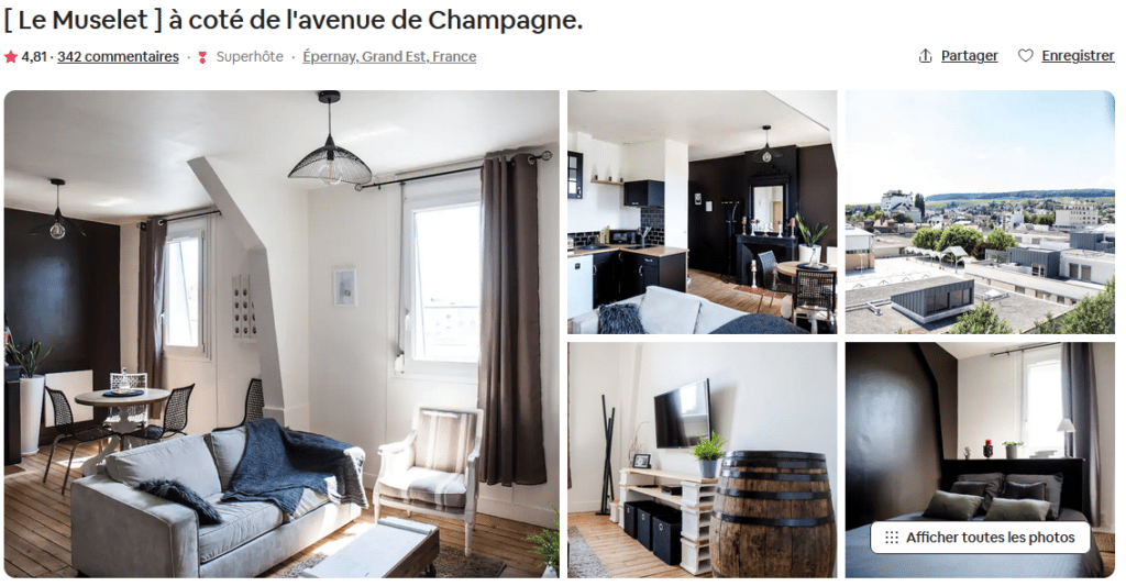 Le muselet airbnb à Epernay